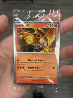Ho-Oh 010/086 Galaxy GameStop Promo Stamped Sealed Pokemon Chaos Rising In Hand - Image 1