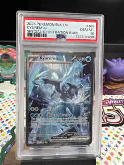 2025 Pokemon BLK EN Special Illustration Rare #165 Kyurem ex PSA 10 GEM MINT - Image 1