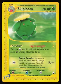 2003 Pokemon Aquapolis Skiploom 060/147 Non Holo LP - Image 1