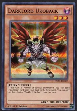 Yugioh Darklord Ukoback DUSA-EN022 Ultra Rare 1st Ed - NM - Image 1