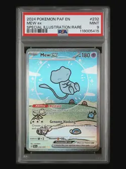 Pokemon Bubble Mew Paldean Fates Scarlet & Violet PSA 9 Mint - Image 1