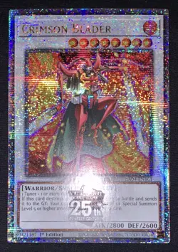 Yugioh Crimson Blader RA04-EN161 Quarter Century Secret Rare 1st Ed NM w/Track - Image 3