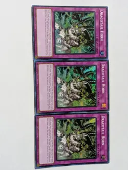 3x Dracotail Horn Super Rare Yugioh! Justice Hunters - Image 1