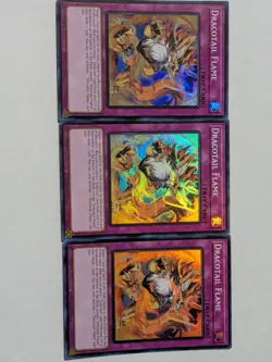3x Dracotail Flame Super Rare Yugioh! Justice Hunters - Image 1