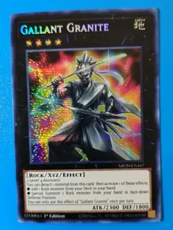 Near Mint Yugioh Gallant Granite MP20-EN167 Prismatic Secret Rare 1st Edition - Image 1