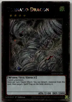 Tornado Dragon (Platinum Secret Rare) Platinum Secret Rare Quarter Century Stamp - Image 1