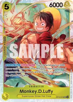 Monkey.D.Luffy (015) ST13-015 Ultra Deck: The Three Brothers One Piece NM - Image 1