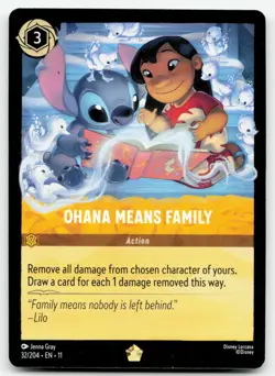 Disney Lorcana-Winterspell-Ohana Means Family-#32-Regular-M/NM - Image 1
