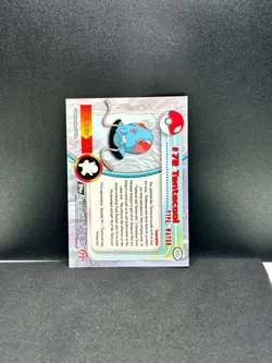 TENTACOOL #72 Topps TV Animation BLACK LOGO Pokemon Card LP - Image 2