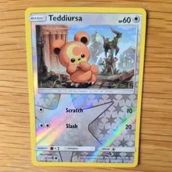 TEDDIURSA 171/236 POKEMON CARD (COSMIC ECLIPSE SET) REVERSE HOLO - Image 1