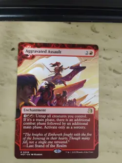 Mint/Near-Mint, English - 1 x MTG Aggravated Assault Wilds of Eldraine: Enchanti - Image 1