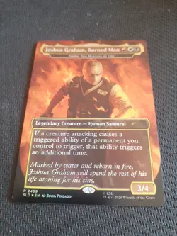 MTG Joshua Graham, Burned Man / Isshin, Two Heavens as One Secret Lair Foil - Image 1