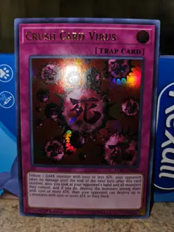 Crush Card Virus (Version 1) LCKC-EN046 Yu-Gi-Oh Legendary Collection Kaiba-1st - Image 1
