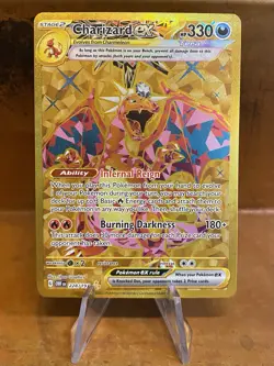 Charizard EX 228/197 Obsidian Flames Full Art Gold Hyper Rare Pokemon Card - Image 1