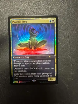 MTG: Secrets Of Strixhaven PSYCHIC FROG FOIL STORE CHAMPIONSHIP PROMO In Hand - Image 1