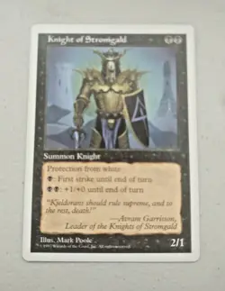 MTG Knight of Stromgald Fifth Edition Reg. Unc Premium NOS See Description - Image 1