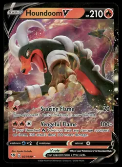 Houndoom V 021/189 Holo V Rare Darkness Ablaze Pokemon Holo Near Mint - Image 1