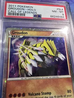2011 POKEMON CALL OF LEGENDS SL04 GROUDON-HOLO PSA 8 vintage super rare - Image 2
