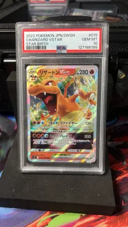 2022 Pokemon Japanese Charizard VSTAR #015 PSA 10 Gem Mint Star Birth S9 - Image 1