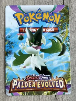 Pokemon Paldea Evolved TRAINERS TIPS CARD Build-n-Battle Prerelease Meowscarada - Image 1
