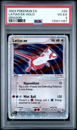 2003 Pokemon EX Dragon Latias EX Holo Dragon PSA 4 #93 - Image 1