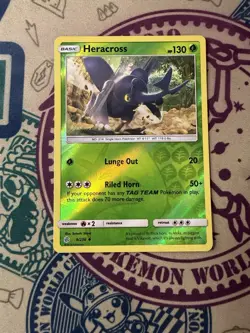 Heracross 9/236 Uncommon Reverse Holo SM - Cosmic Eclipse Pokemon TCG - Image 3