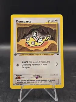Pokemon TCG Dunsparce 54/75 1st Edition Neo Discovery Regular Common NM - Image 1