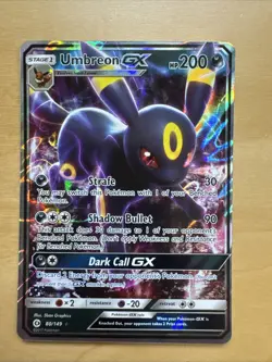 Umbreon GX 80/149 Holo Ultra Rare SM Base Set Pokemon Holo Near Mint - Image 1