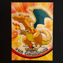 Charizard Topps Pokemon TV Animation Series 1 - Blue Logo #06 - 1999 Vintage DMG - Image 1