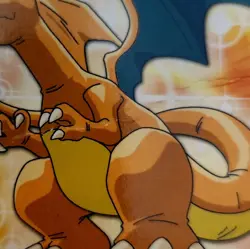 Charizard Topps Pokemon TV Animation Series 1 - Blue Logo #06 - 1999 Vintage DMG - Image 4