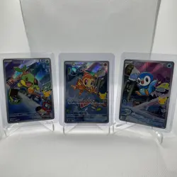 Pokemon First Partner Illustration: Sinnoh Trio Set (Turtwig, Chimchar, Piplup) - Image 1