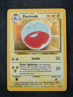 Pokemon TCG Electrode 2/64 Jungle Holo Unlimited - NO SYMBOL ERROR - MP - Image 1