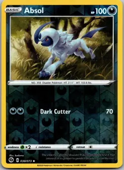 Absol 038/073 Uncommon Champion's Path Pokemon Reverse Holo Near Mint - Image 1