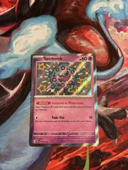 Pokemon TCG Spiritomb Scarlet & Violet - Paldean Fates 158/091 Holo Shiny Rare - Image 1