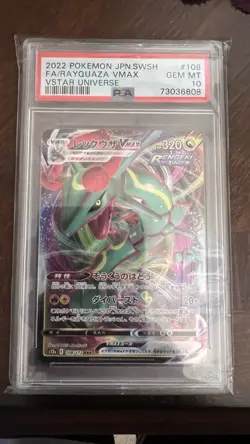 2022 Pokemon JPN.SWSH FA/Rayquaza Vmax Vstar Universe #108 PSA 10 GEM 💎 - Image 1