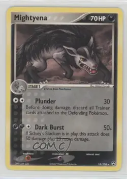 Mightyena Pokemon EX Power Keepers #18 2007 - Image 1