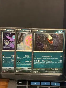 Pokemon Darkrai 136/197 Sableye 136/193 Spiritomb 129/198 Cosmo Holo Tin Promo - Image 1