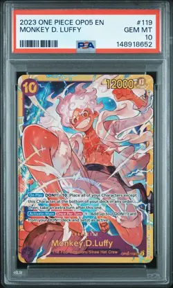 2023 ONE PIECE OP05-AWAKENING OF THE NEW ERA #119 MONKEY D. LUFFY PSA 10 - Image 3