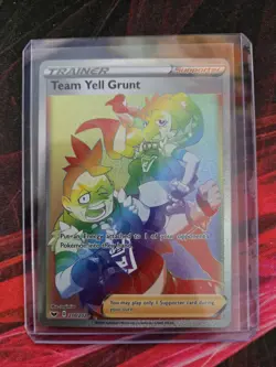 Team Yell Grunt 210/202 Secret Rare Pokemon Card Sword & Shield Base - Near Mint - Image 1