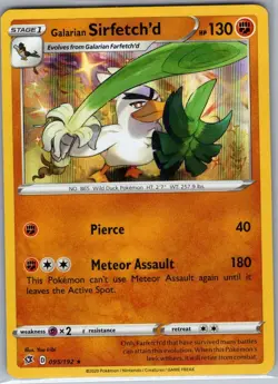 Galarian Sirfetch'd 095/192 Holo Deck Exclusives - Pokemon Card - NM - Image 1