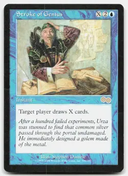 Stroke of Genius 100 Rare Urza's Saga Magic: The Gathering Near Mint - Image 1
