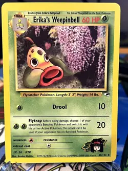 Erika's Weepinbell 48/132 Uncommon Gym Heroes Pokemon Lightly Played - Image 1