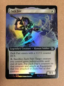Zacks Fair Extended Art Foil Final Fantasy VII English Version Rare Card - Image 1