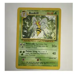 Pokemon TCG Beedrill Base Set 17/102 Rare Regular 80 HP WOTC ENG 1999 - Image 1