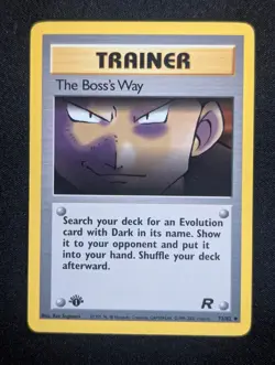 The Boss's Way 73/82 Team Rocket Pokemon NM 1st Edition - Image 1