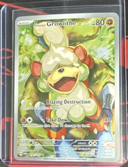 Pokemon TCG Hisuian Growlithe 181/167 Twilight Masquerade Illustration Rare Hol… - Image 1