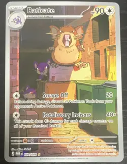 Pokemon TCG Raticate 099/088 Scarlet & Violet Reverse Holo Rare English 90 HP - Image 1