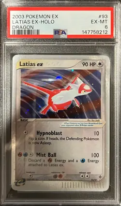 Pokemon Latias EX Dragon Holo Rare PSA 6 - Image 1