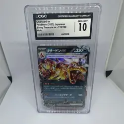 Pokemon Charizard ex CGC 10 115/190 Sv4a Shiny Treasure Ex 2023 Japanese Holo - Image 1