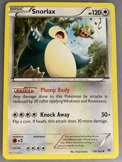 2015 Pokemon TCG XY Breakthrough Basic Snorlax 118/162 NM Free Shipping Saitou - Image 1